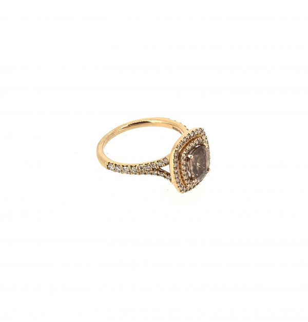 18ct Natural Certificated Peach Zircon Ring. - Image 3
