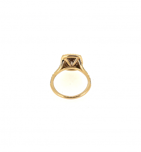 18ct Natural Certificated Peach Zircon Ring. - Image 2