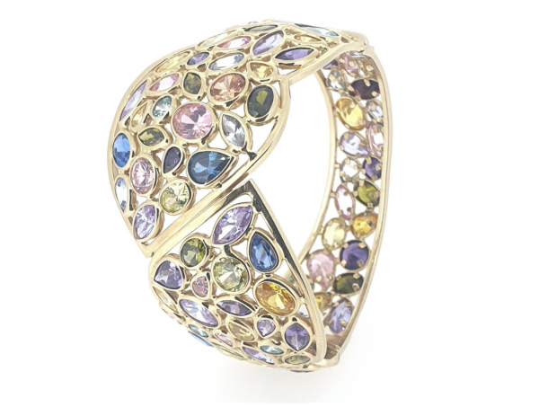14ct Multi Gem Bangle.