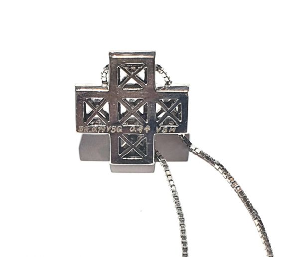 18ct White Gold & Diamond Necklace - Image 2