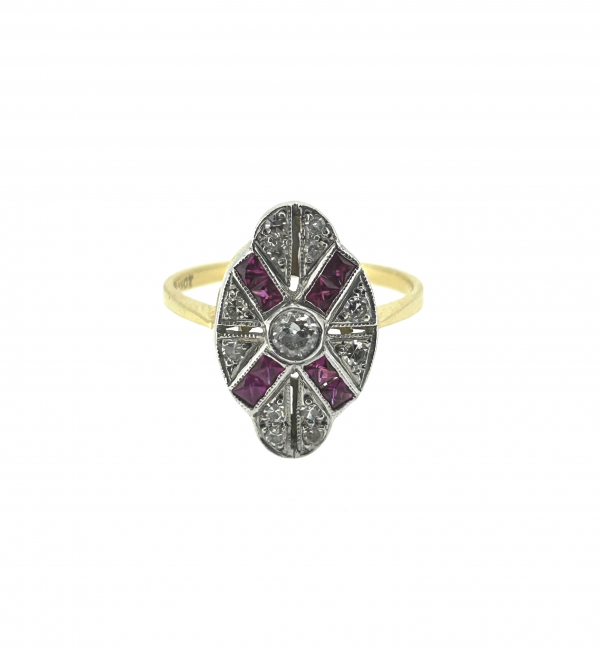 18ct & Platinum, Ruby & Diamond Ring - Image 5