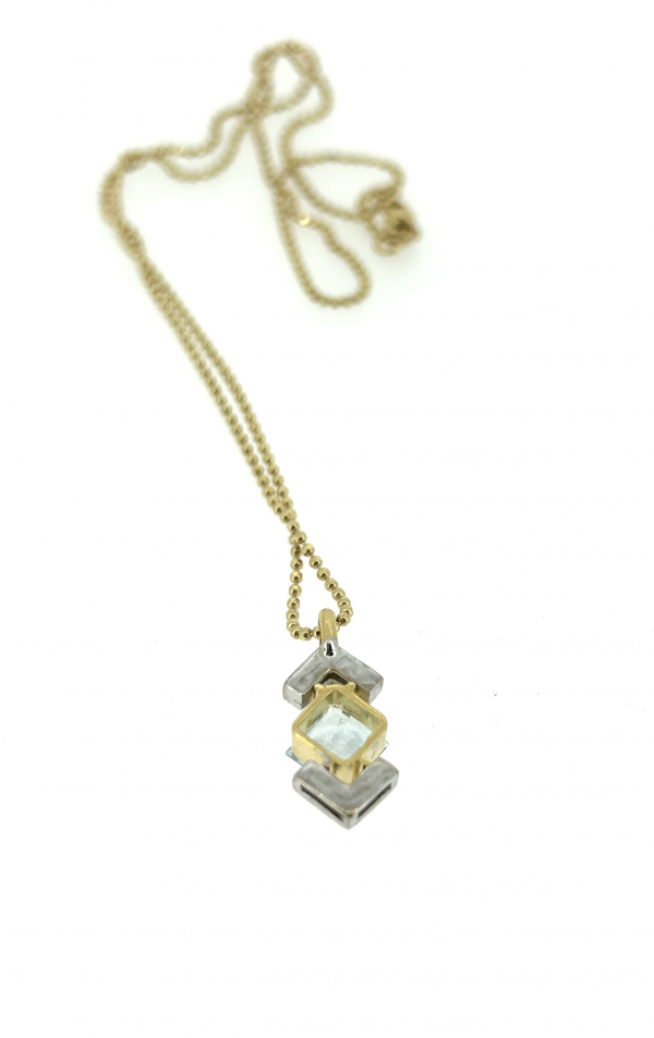 18ct Aquamarine & Diamond set. - Image 3