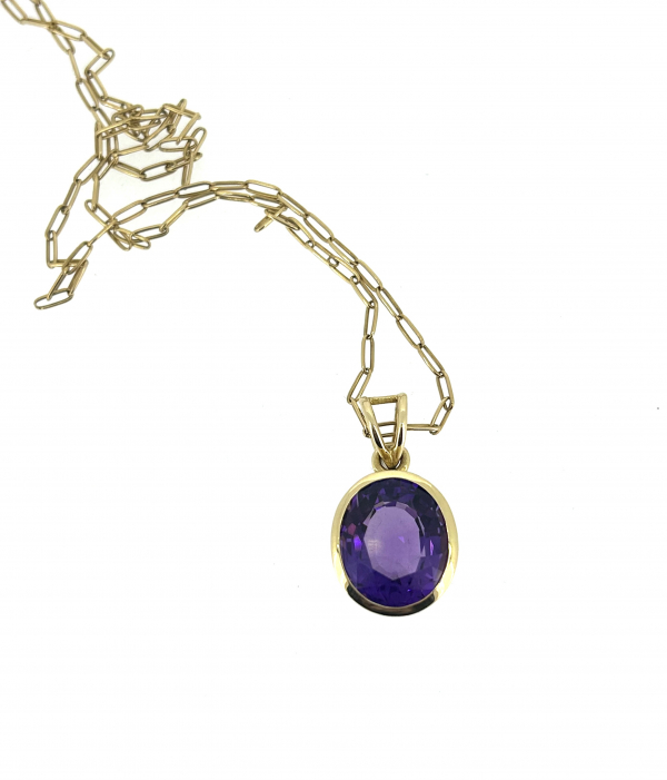 18ct & Amethyst Necklace - Image 2