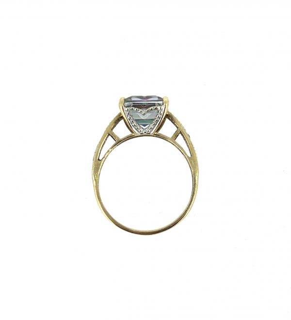 9ct Mystic Topaz & Diamond Ring - Image 2