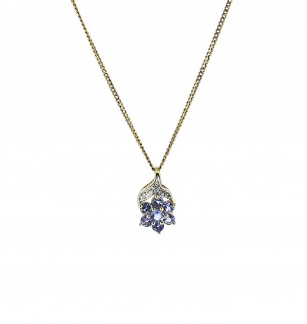 14ct Tanzanite & Diamond Necklace
