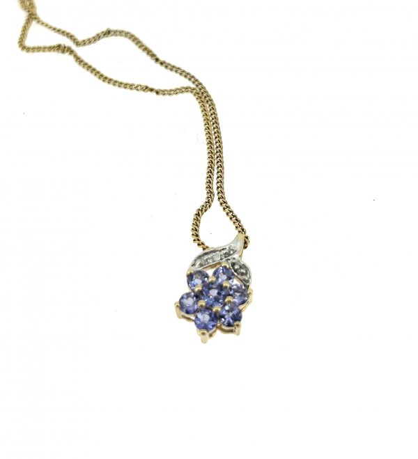 14ct Tanzanite & Diamond Necklace - Image 3