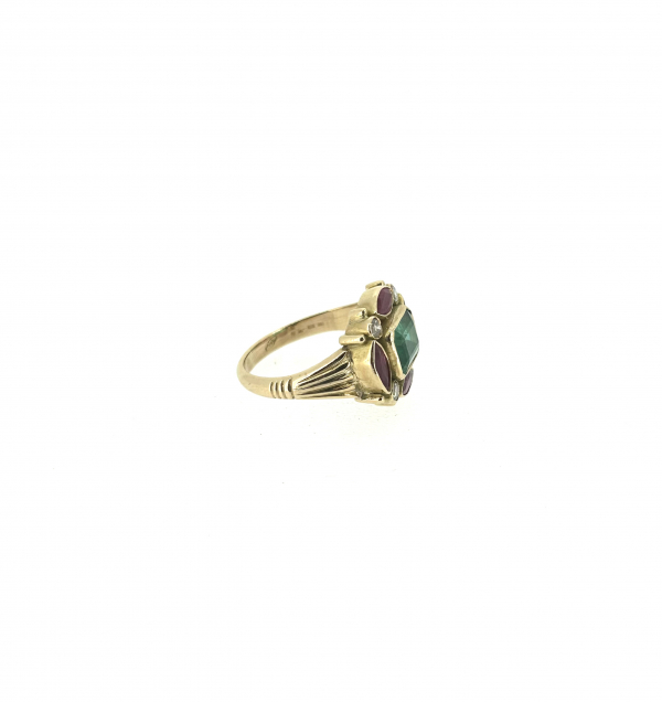 18ct 2.0ct Emerald, 1.20ct Ruby and Diamond Ring - Image 3
