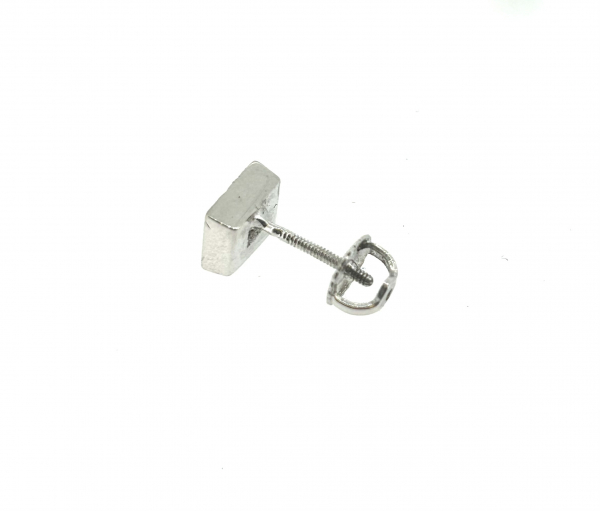 18ct Asher Cut & Diamond Earrings. - Image 5