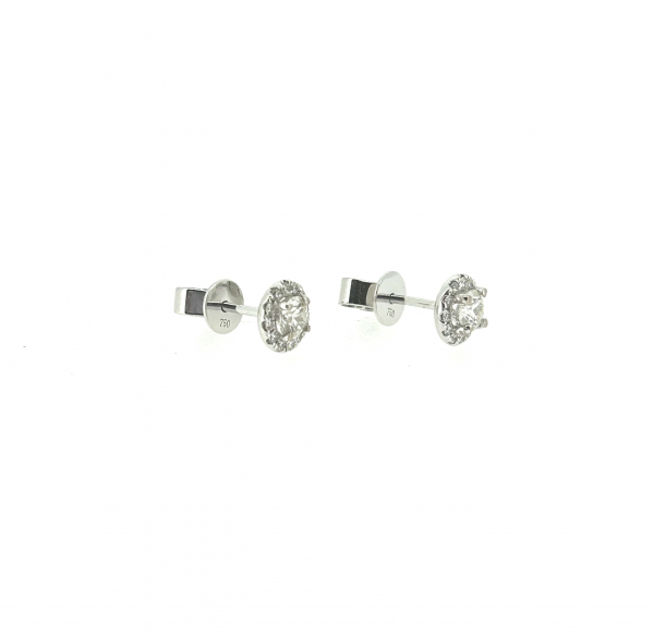 18ct 1ct Diamond Earrings - Image 3