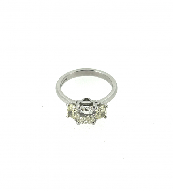 Platinum 2ct Yellow & White Diamond Ring