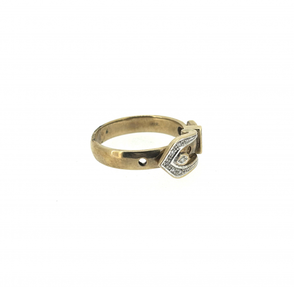 9ct & Diamond Buckle Ring - Image 3