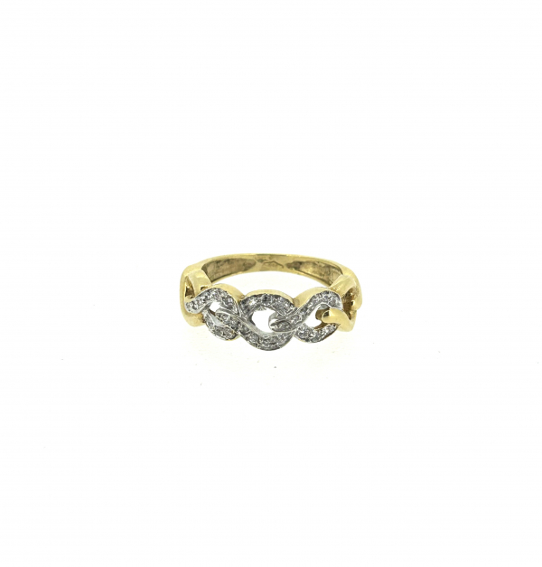 18ct Diamond Knott Ring