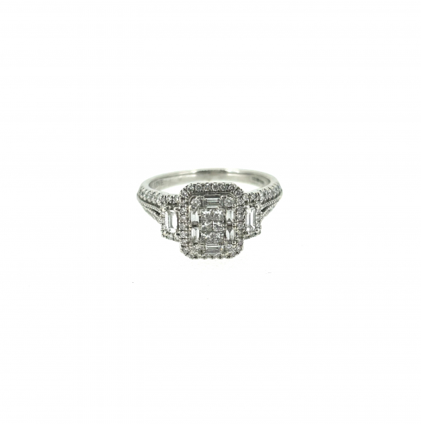 Vera Wang 18ct White Gold, Diamond & Sapphire Ring.