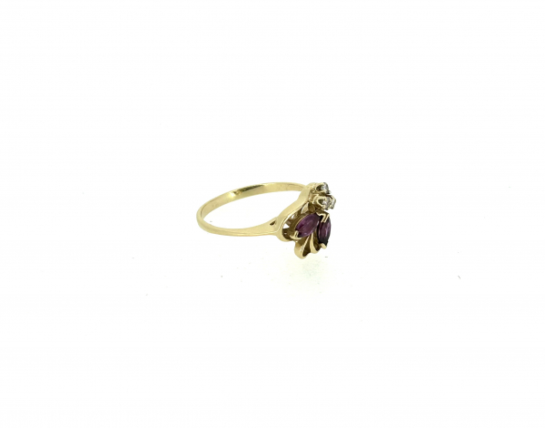 14ct Rubalite & Diamond Ring - Image 3