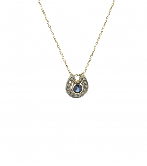 9ct Gold, Sapphire & Diamond Necklace