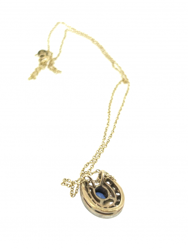 9ct Gold, Sapphire & Diamond Necklace - Image 4