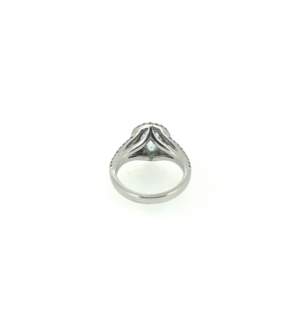 18ct, 1.50ct Aquamarine & 1ct Diamond Ring - Image 4