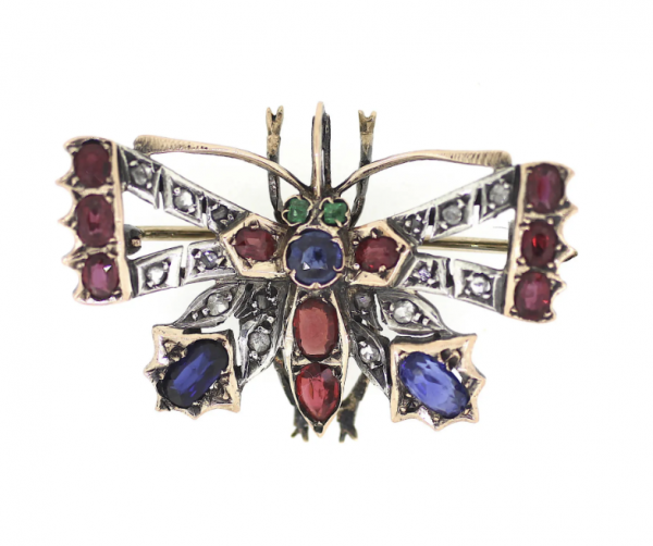 15ct Victorian Butterfly Brooch Pendant