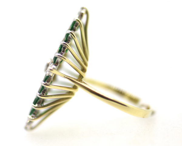 18ct Vintage Emerald & Diamond Ring - Image 4