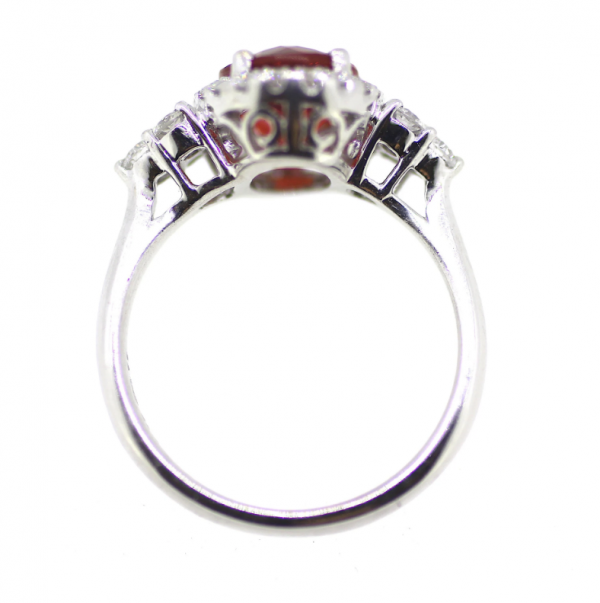 18ct Fire Opal & Diamond Ring - Image 3