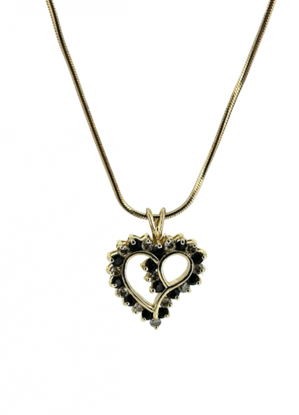 14ct Gold, Sapphire & Diamond Necklace