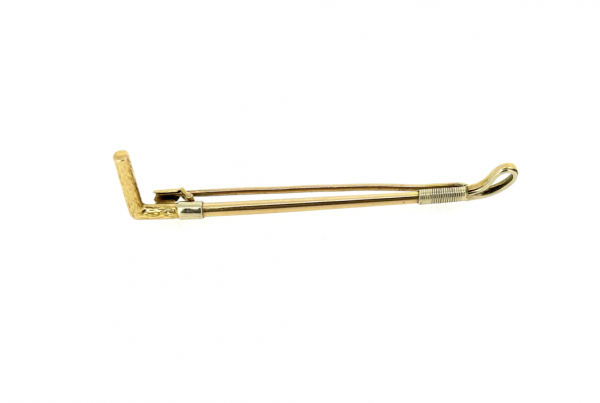 15ct Gold Edwardian Riding Crop Tie Pin