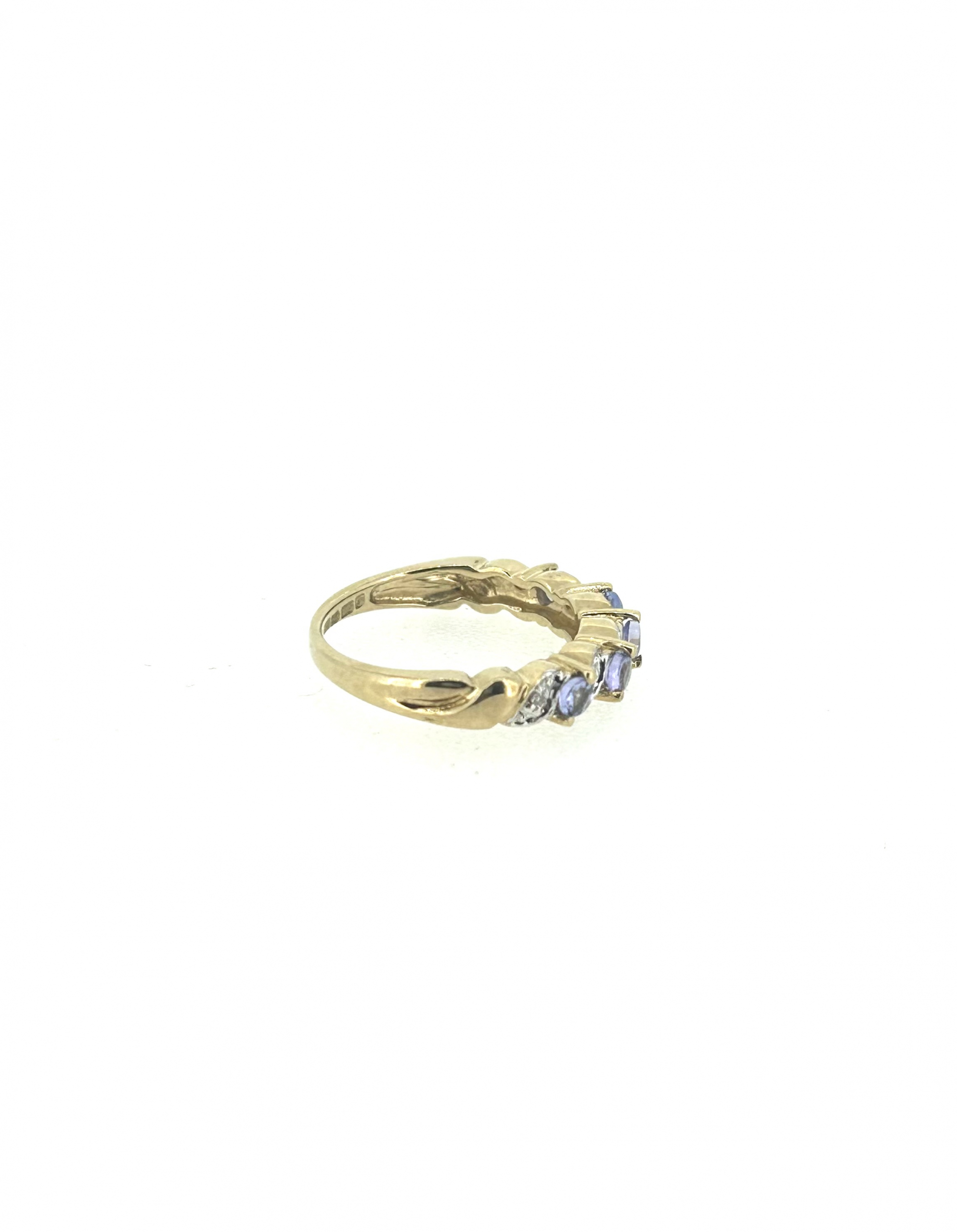 9ct Yellow Gold, Tanzanite & Diamond ring - Image 3