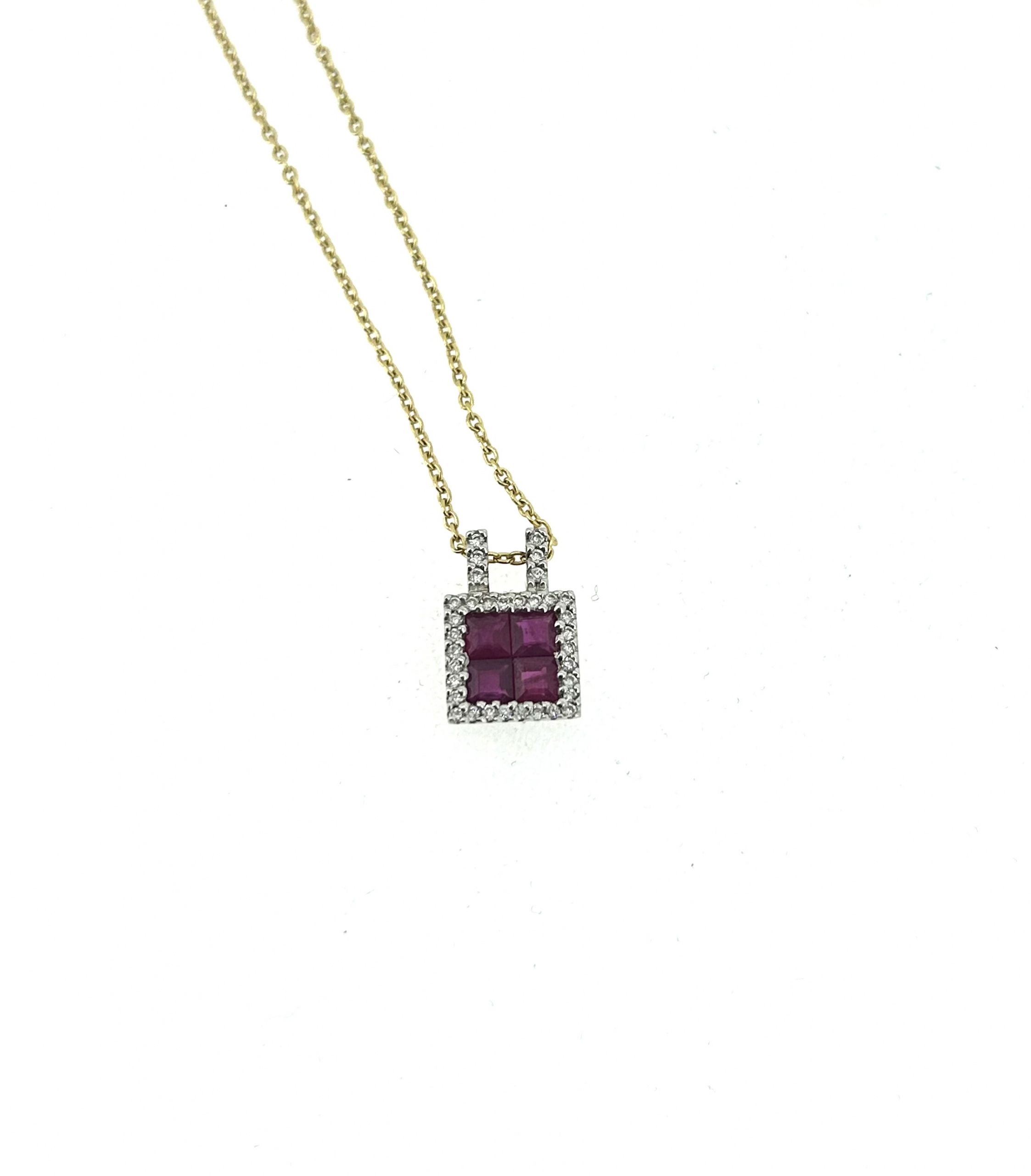 18ct Ruby & Diamond Necklace - Image 3