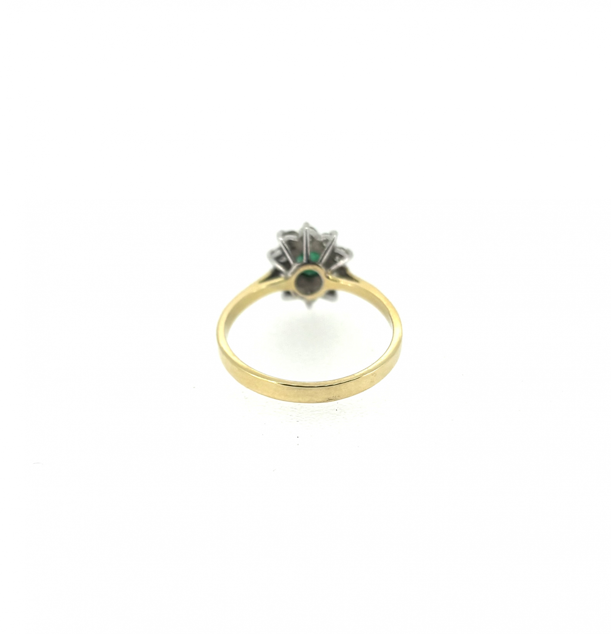 18ct Gold, Emerald & 0.50ct Diamond Ring - Image 4