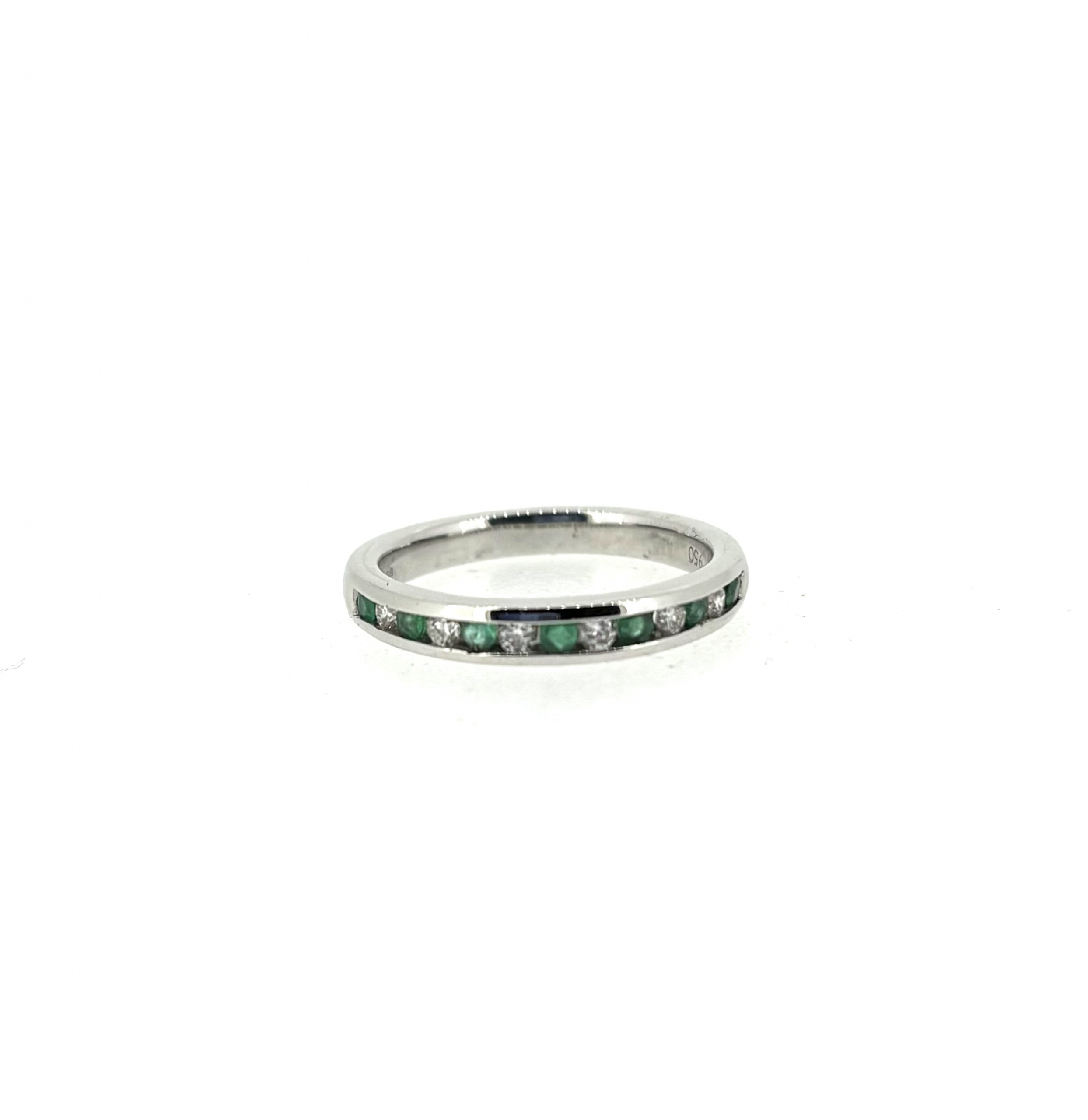 Platinum, Diamond & Emerald Ring