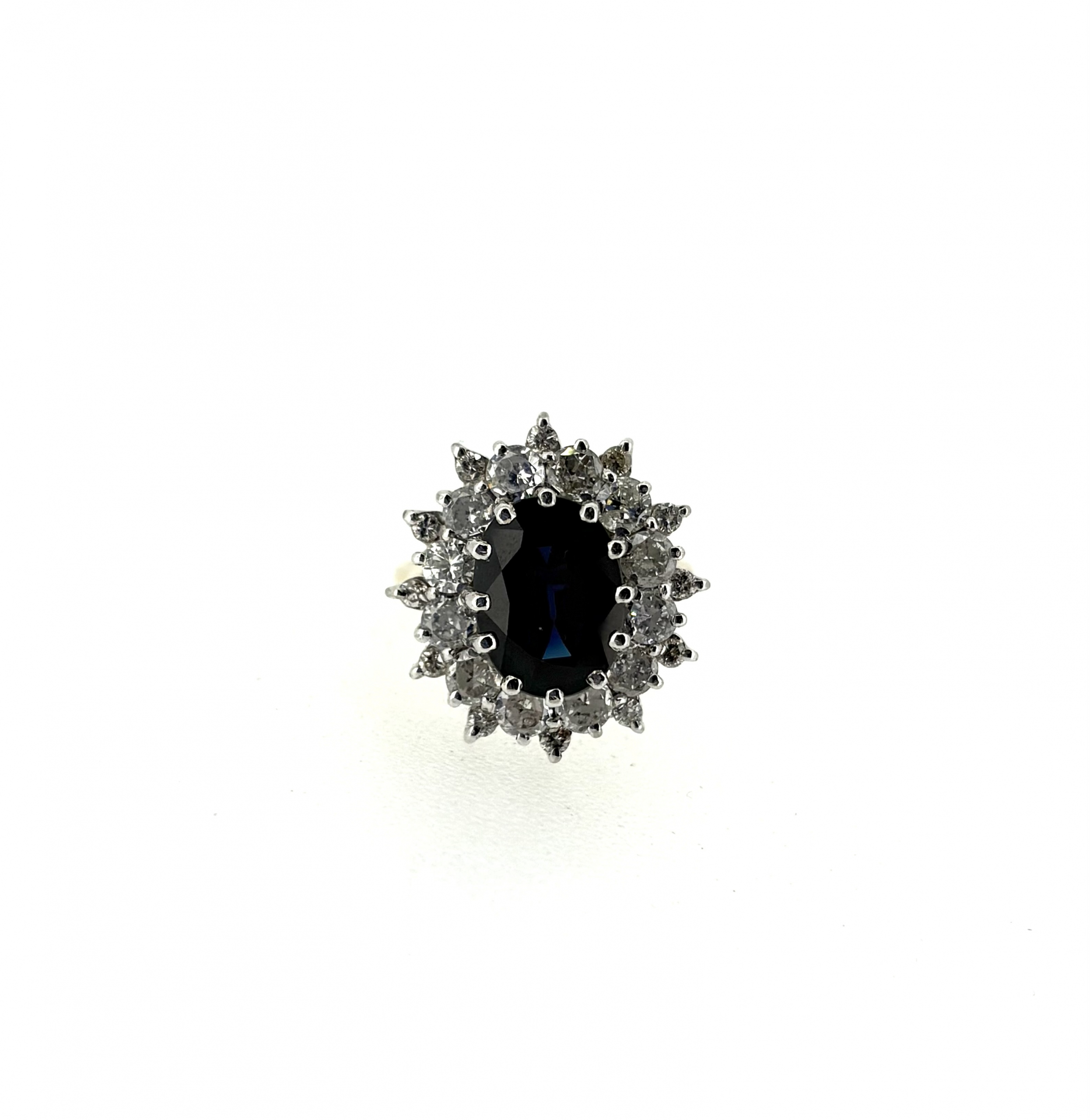 18ct Gold, Diamond & Sapphire Ring