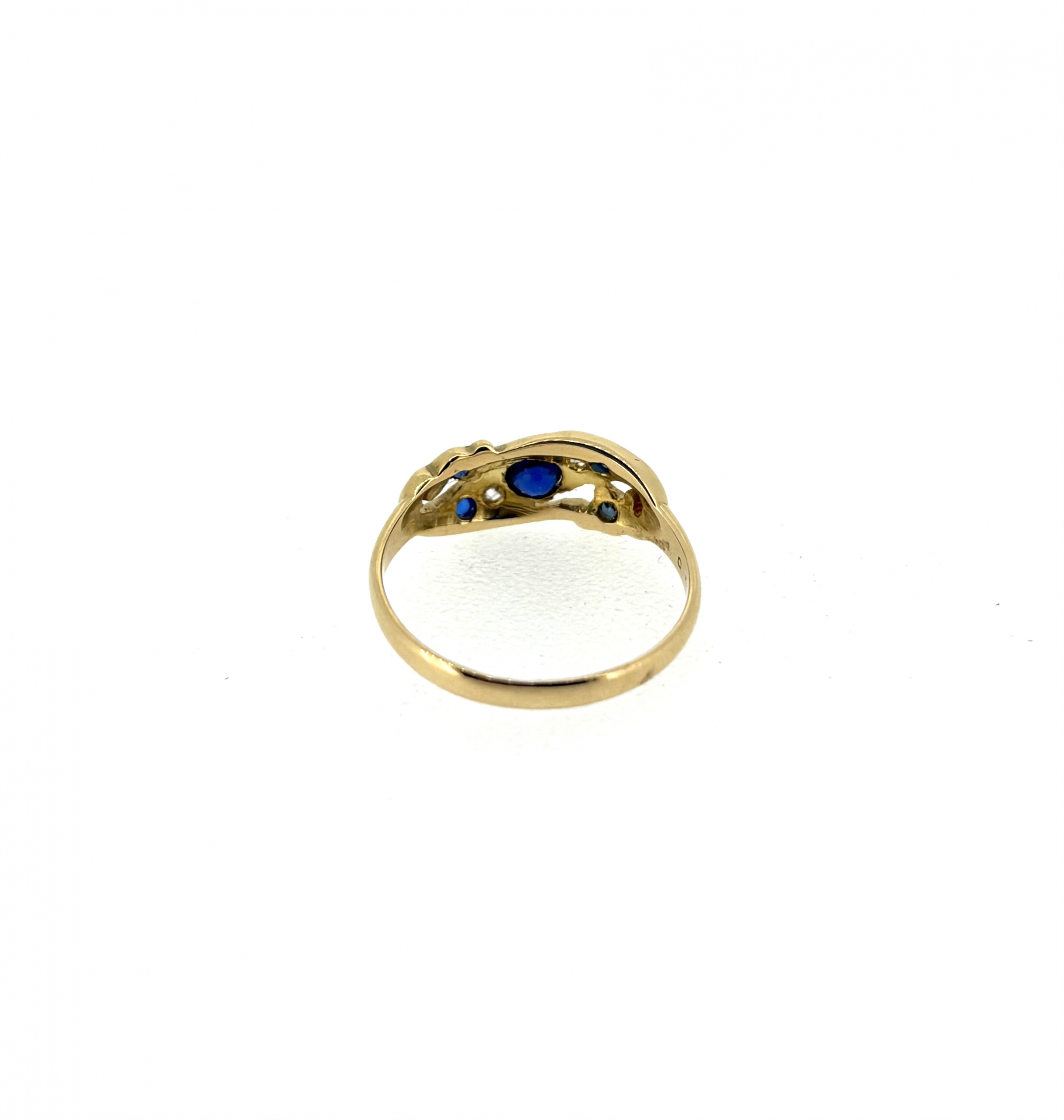 18ct Gold, Diamond & Sapphire Ring - Image 4