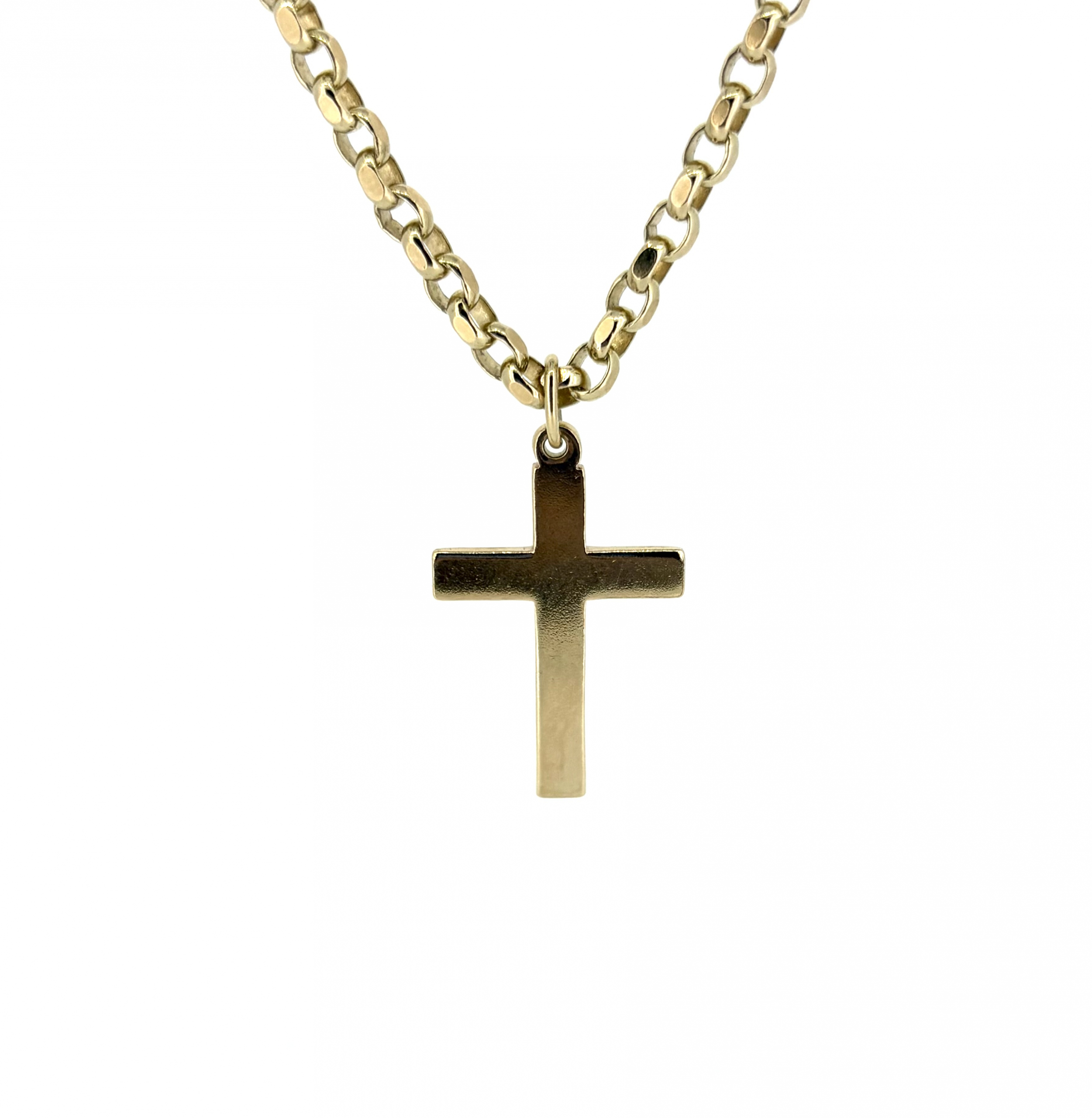 9ct Gold Cross and Chain - Image 2