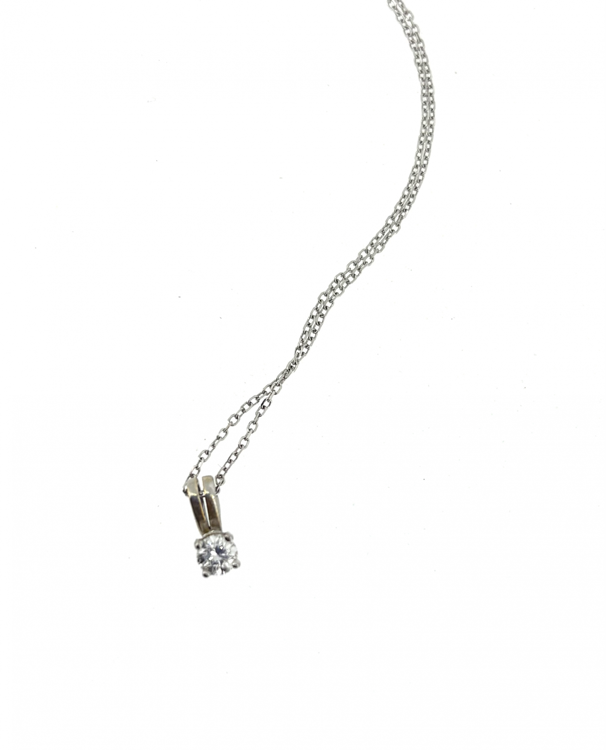 18ct Gold & 0.18ct Diamond Necklace - Image 3