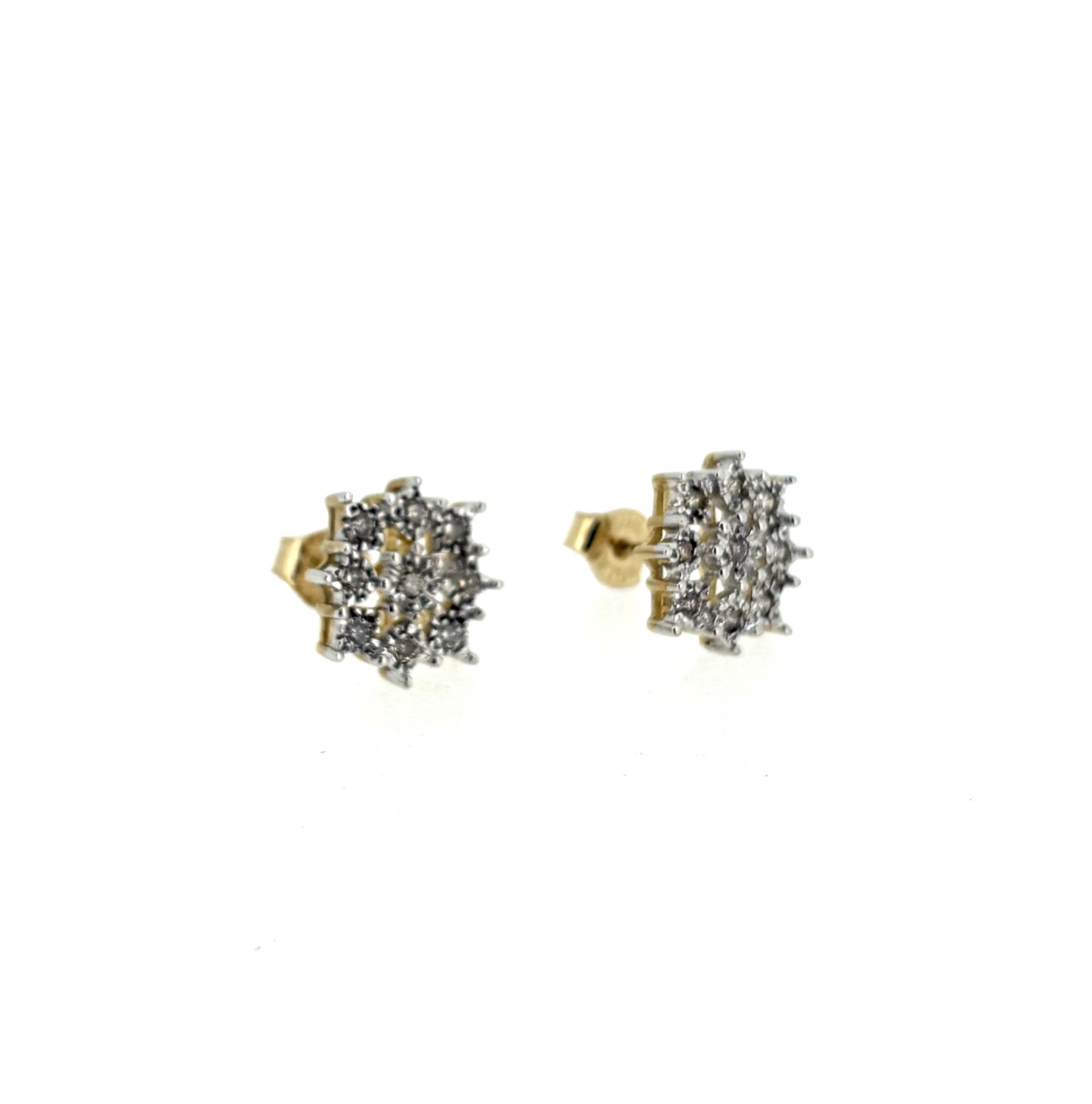 9ct Gold & Diamond Earrings - Image 3