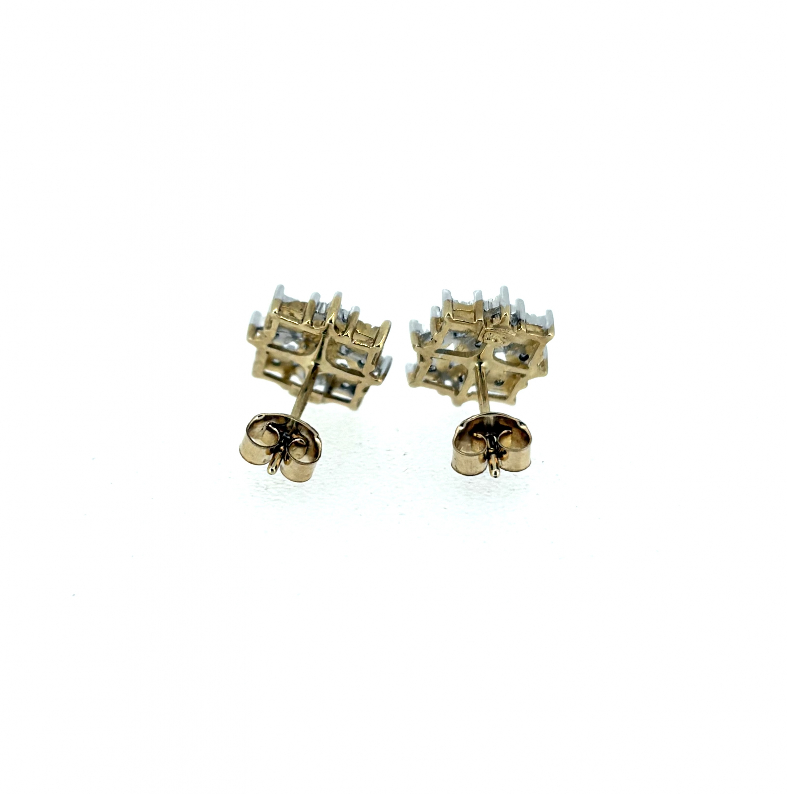 9ct Gold & Diamond Earrings - Image 4