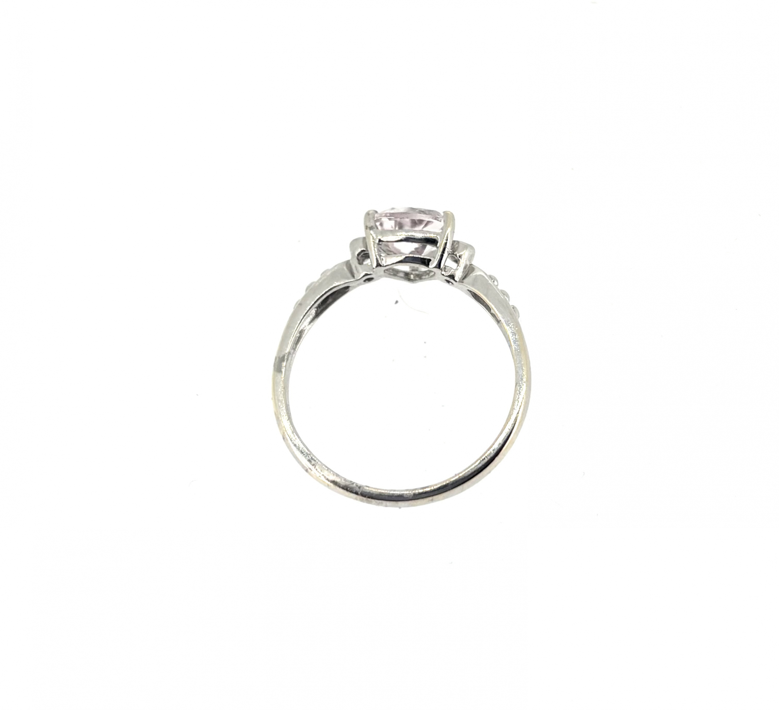 9ct Gold, pink Amethyst & Diamond Ring - Image 4