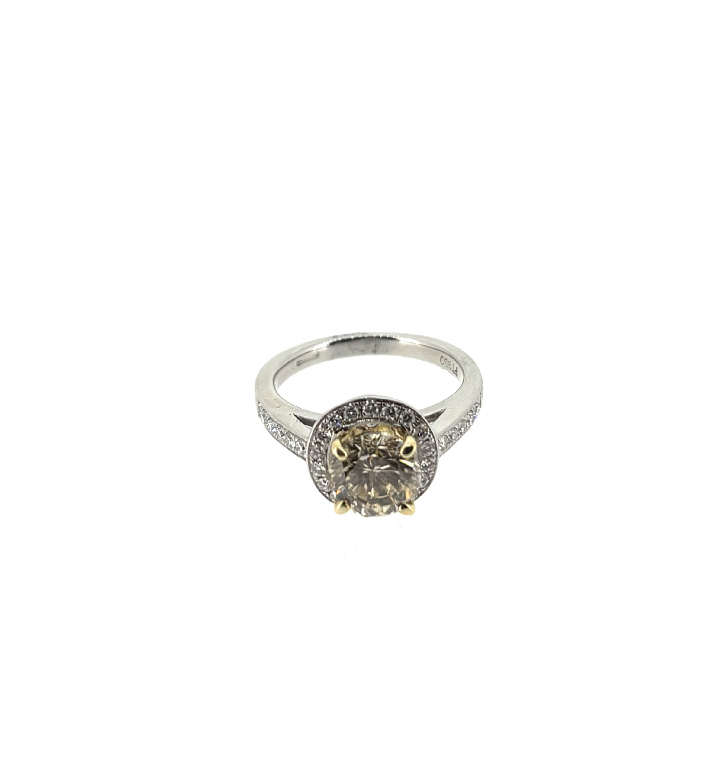 Platinum & 2.00ct fancy yellow Diamond Ring