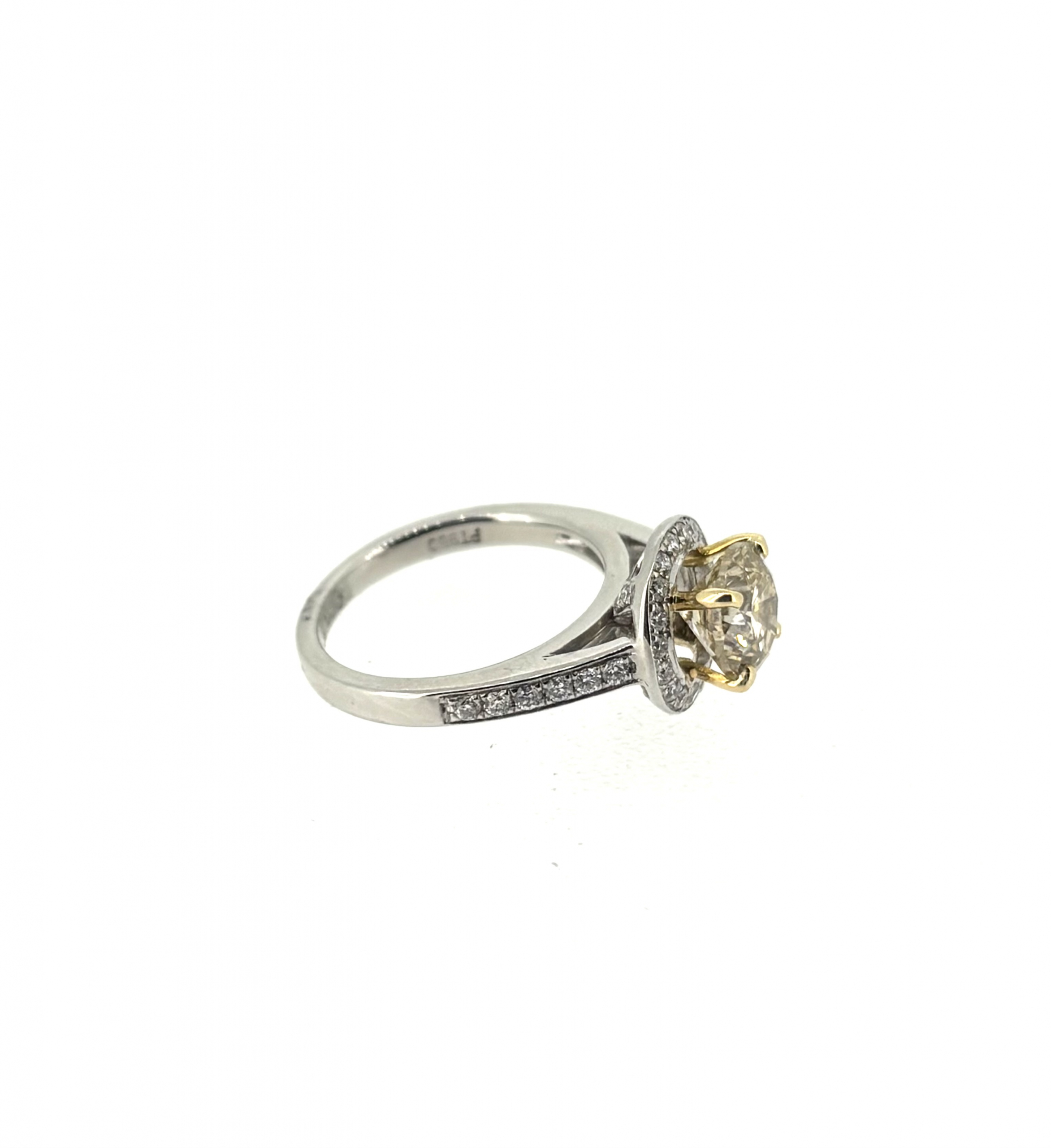 Platinum & 2.00ct fancy yellow Diamond Ring - Image 3