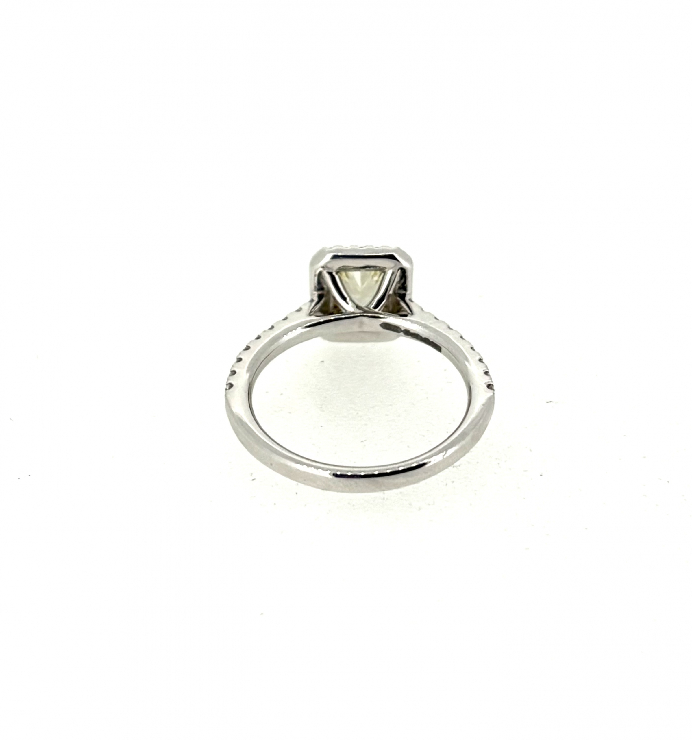 Platinum 0.59ct Yellow Diamond Ring - Image 4